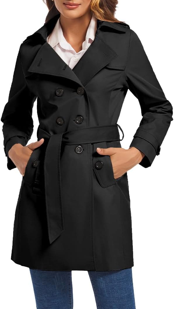 Wool-Blend Tailored Coat