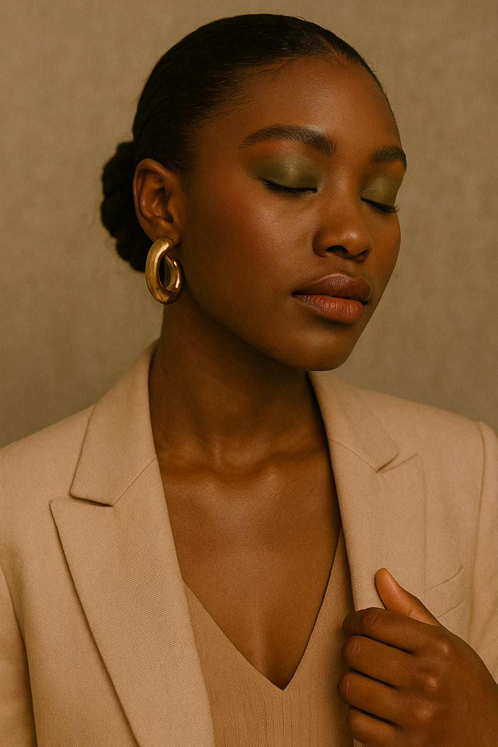 Mood palette harmony - makeup and fashion integrated visual language