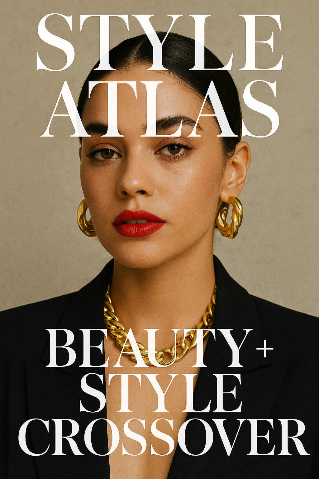 Editorial portrait showcasing style and beauty fusion