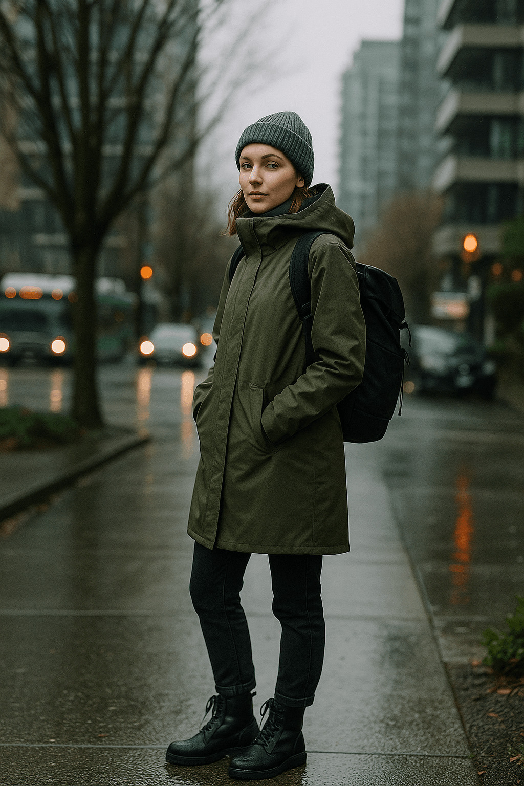 Vancouver rain look