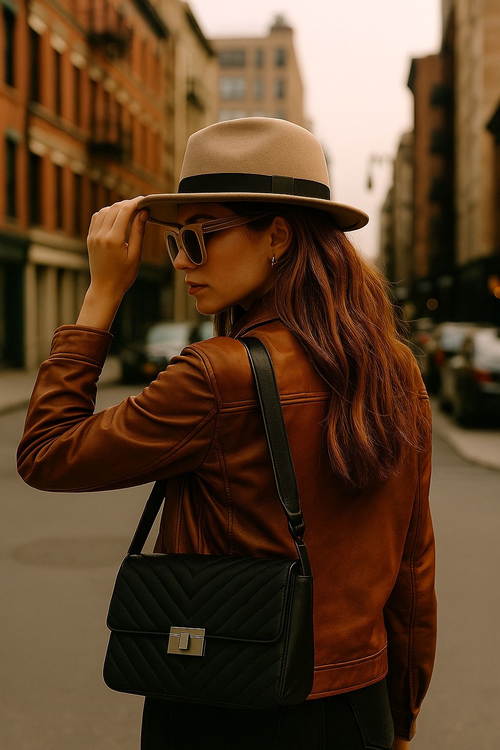 Denim jacket and jeans street style NYC