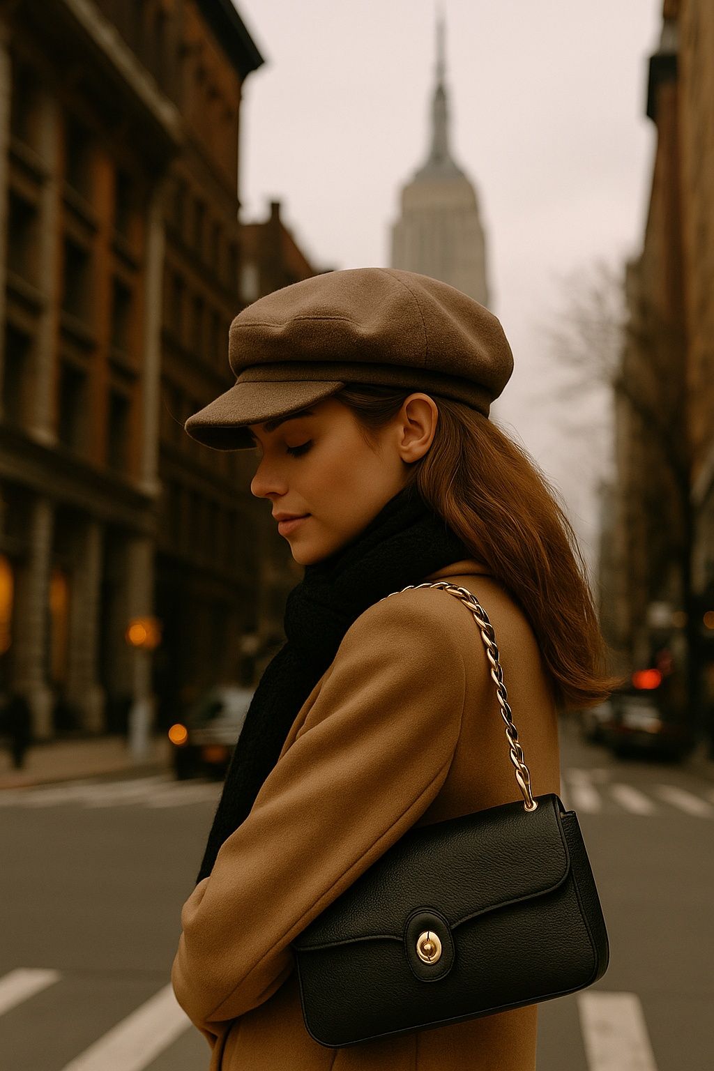 Minimalist white beige street outfit NYC