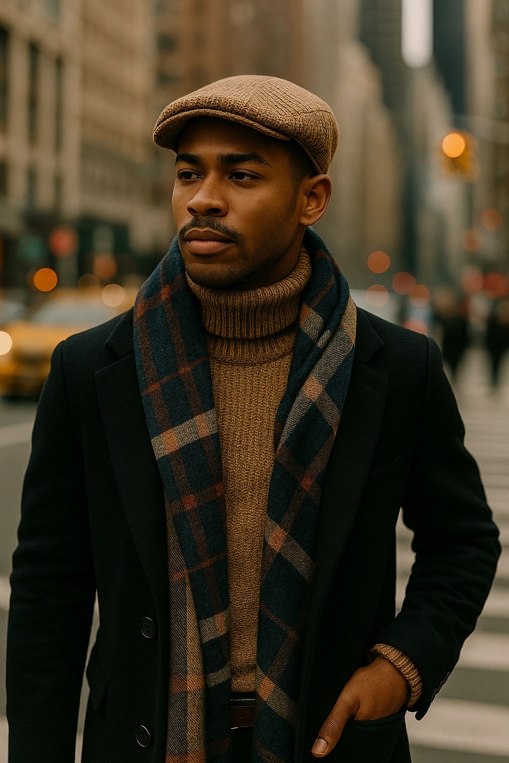 Oversized blazer and boots New York look
