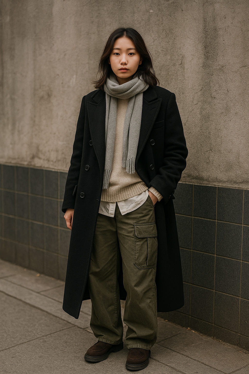 Organza layered top in Garosu-gil