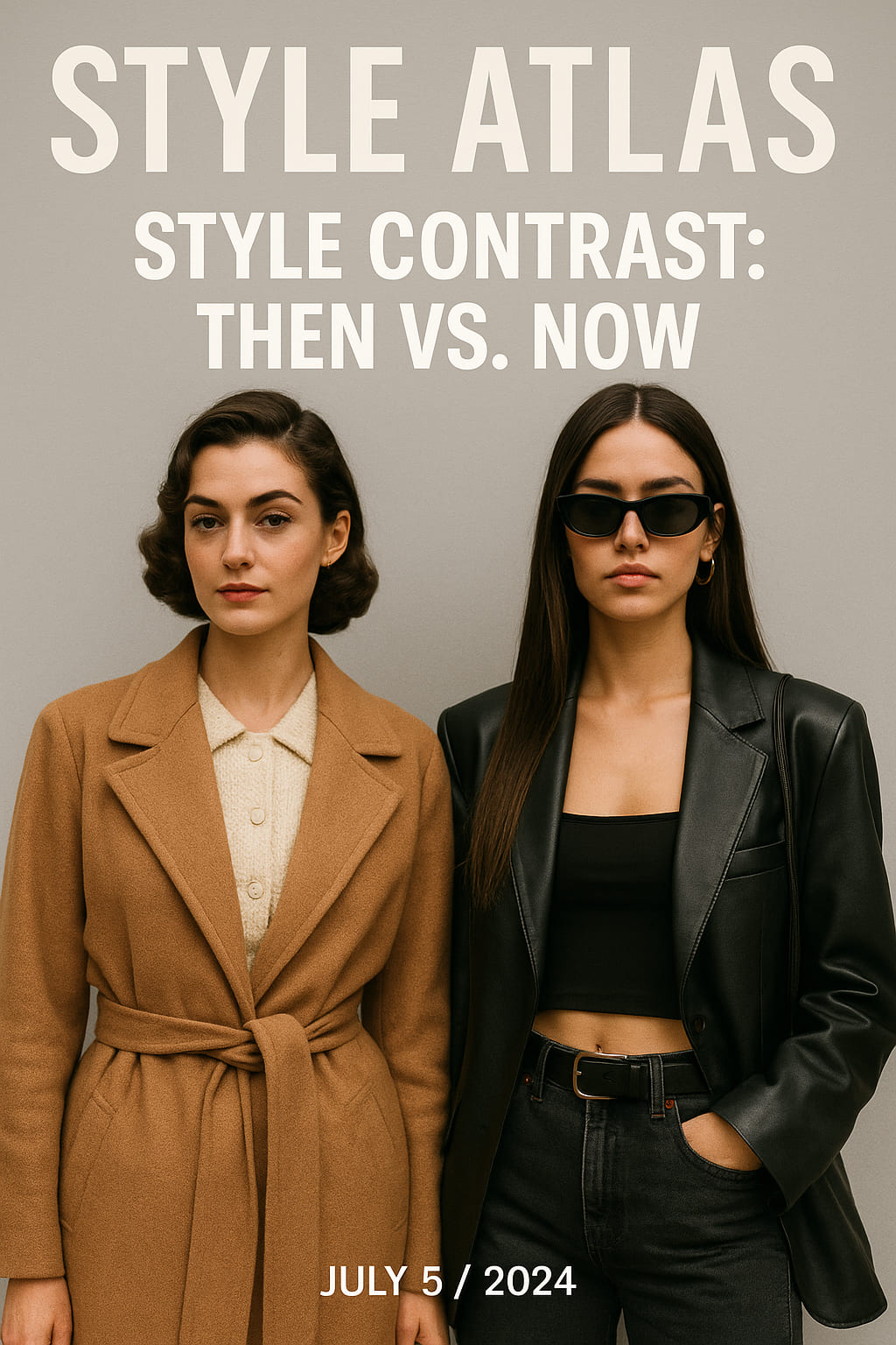 Style evolution editorial comparison - past vs present