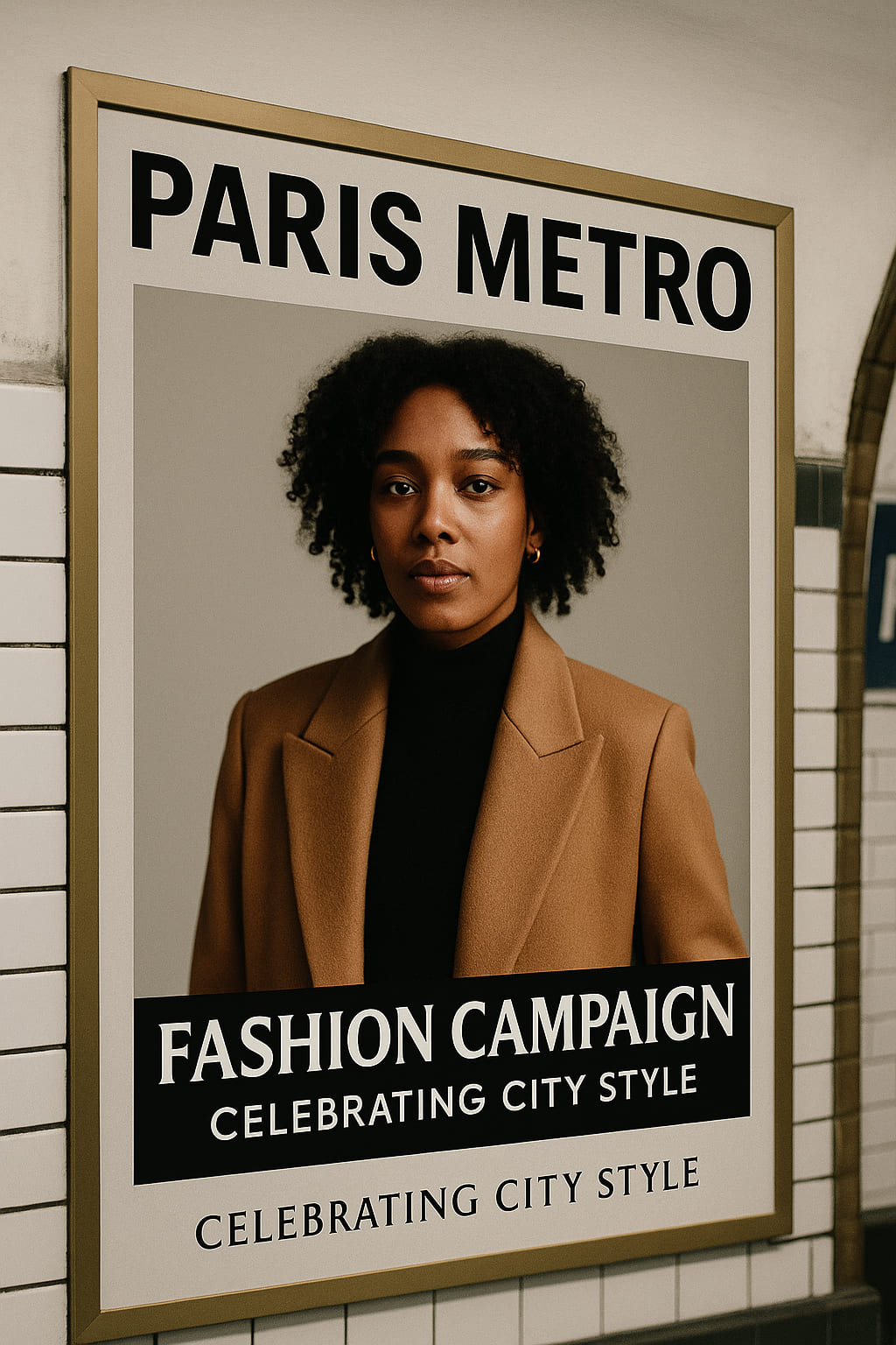 Paris Metro fashion campaign editorial poster